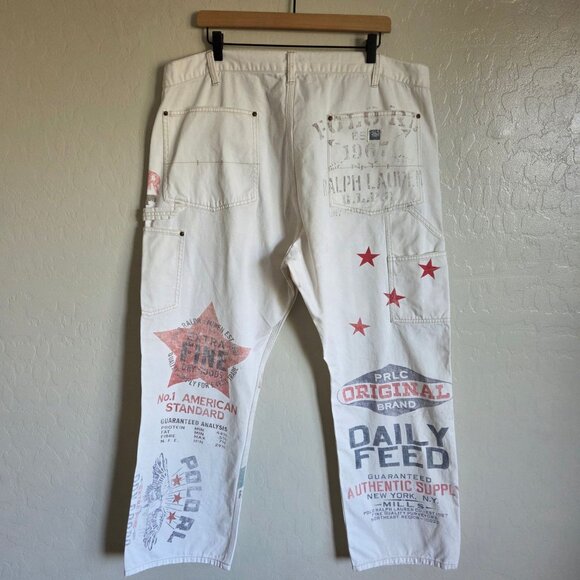 Polo Ralph Lauren The Graphic Carpenter Saranac Lake Pants Size Men's 42x30 RARE - Picture 5 of 12